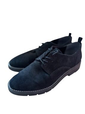 Franco Sarto Black Suede Oxford